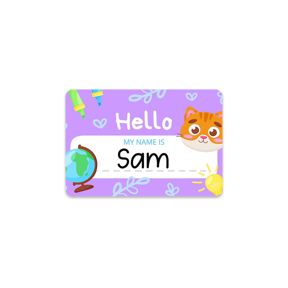 Unisub 3" x 2" Sublimation Aluminium Name Badge - Gloss White - HeatPressNation