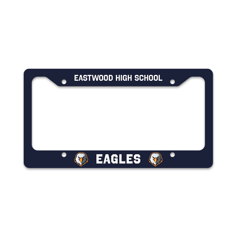 Unisub 12.21" x 6.46" Sublimation Aluminium License Plate Frame - Gloss White - Standard 2 Notch - HeatPressNation