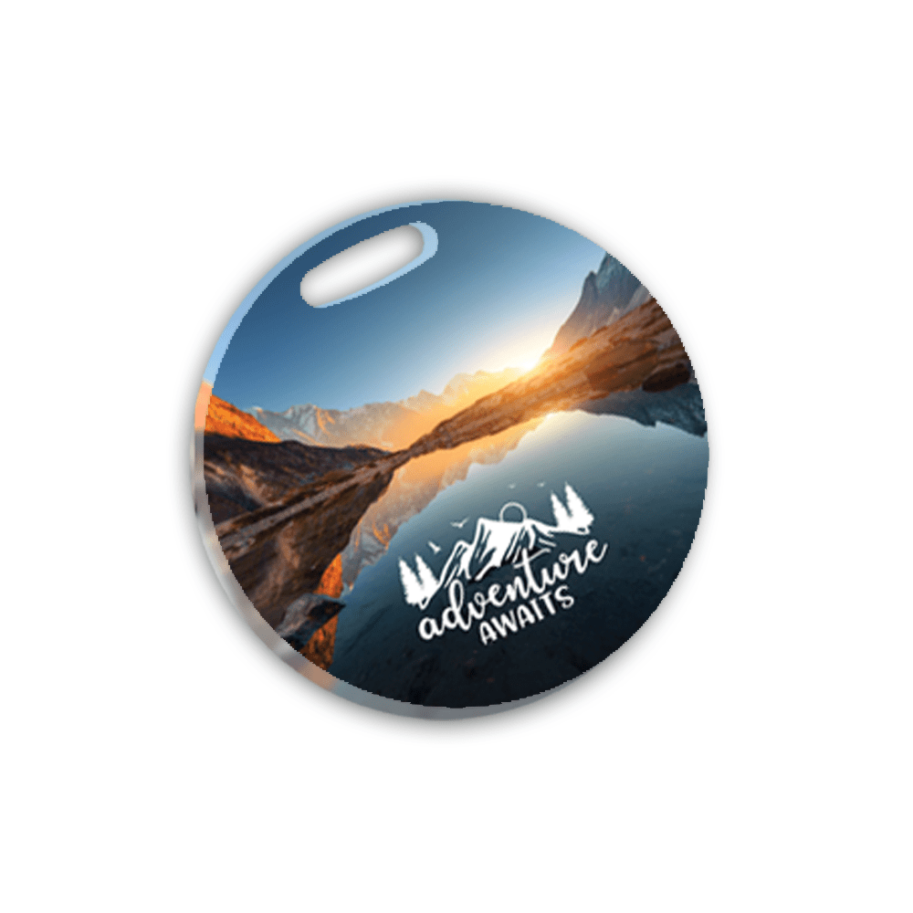 Unisub 3.5" x 3.5" Sublimation Acrylic Circle Bag Tag - HeatPressNation