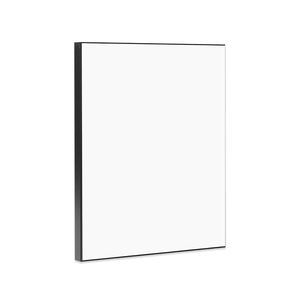 Unisub 10" x 8" Reverse Chamfer Sublimation MDF Plaque - Black Edge - Gloss White/Black Back - HeatPressNation