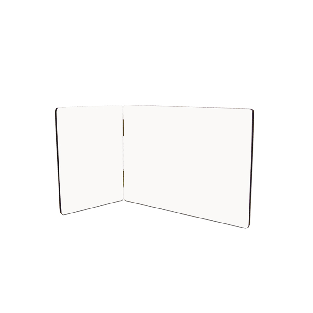 ChromaLuxe Sublimation Hardboard Hinged Photo Panels - Gloss White/Black Back 7" x 5" and 5" x 3.5" - HeatPressNation