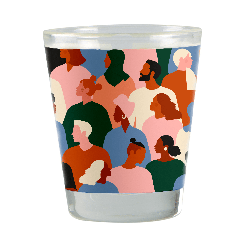 HPN ORCA Premium 1.5 oz. Sublimation Glass Shot Glass with White Patch - 144 per Case - HeatPressNation