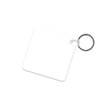 Unisub 2.25" Square Sublimation FRP Key Chain - 2 Sided Gloss White - HeatPressNation