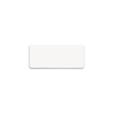 Unisub 3" x 1.25" Sublimation Aluminium Name Badge - Gloss White - HeatPressNation