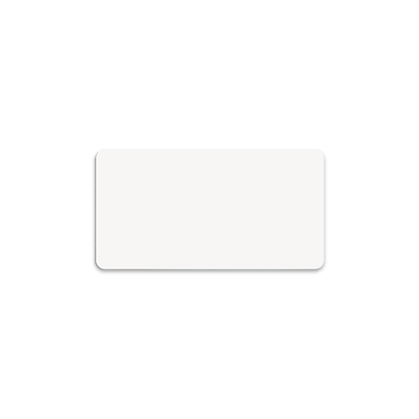Unisub 3" x 1.5" Sublimation Aluminium Name Badge - Matte White - HeatPressNation