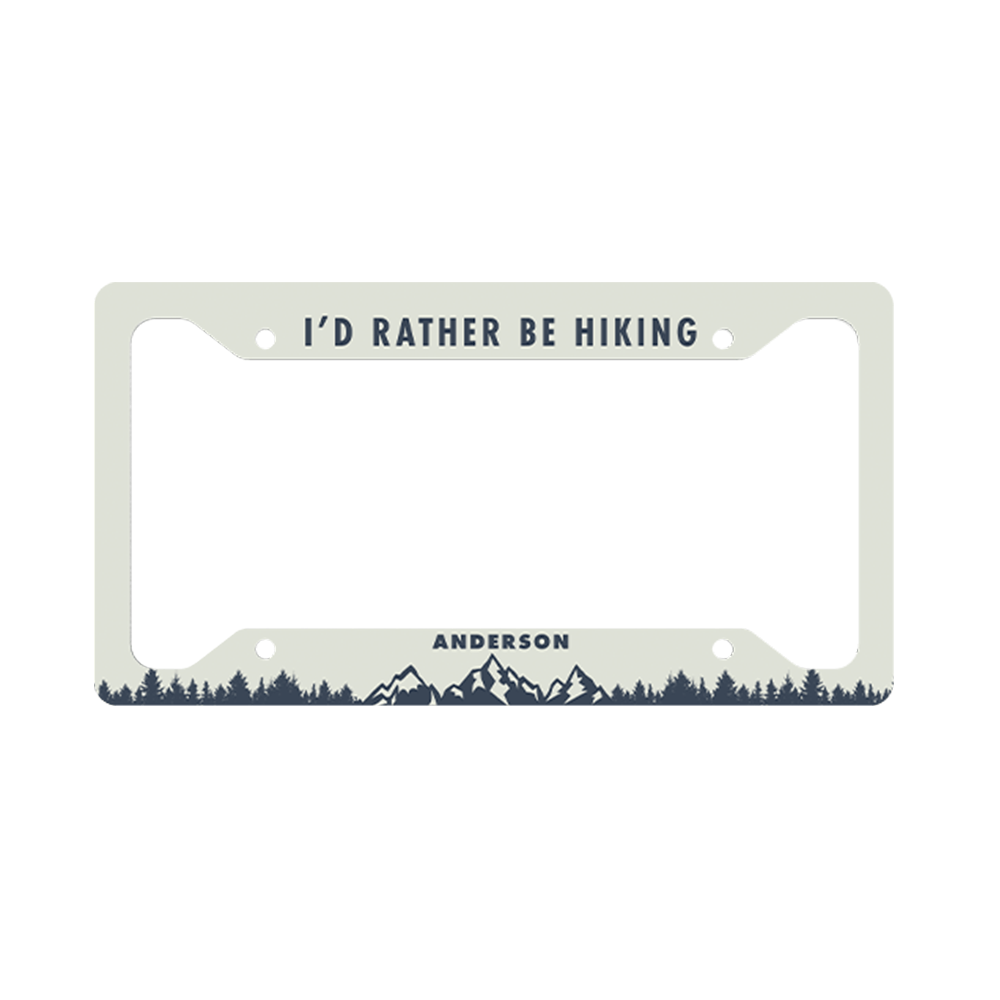 Unisub 12.188" x 6.46" Sublimation Aluminium License Plate Frame - Gloss White - Original 4 Notch - HeatPressNation