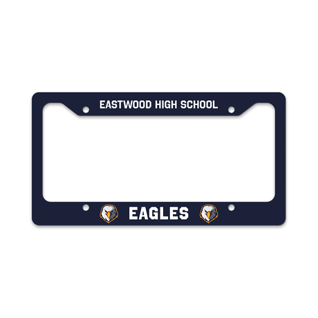 Unisub 12.21" x 6.46" Sublimation Aluminium License Plate Frame - Gloss White - Standard 2 Notch - HeatPressNation