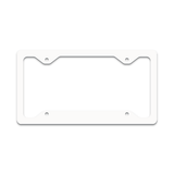 Unisub 12.21" x 6.46" Sublimation Aluminium License Plate Frame - Gloss White - Slim Line 4 Notch - HeatPressNation