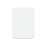 Unisub 3" x 2" Sublimation Aluminium Magnet w/ 1" Magnet - Semi - Gloss White - HeatPressNation