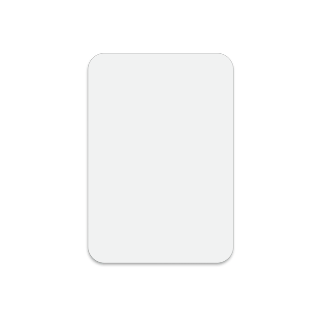 Unisub 3" x 2" Sublimation Aluminium Magnet w/ 1" Magnet - Semi - Gloss White - HeatPressNation