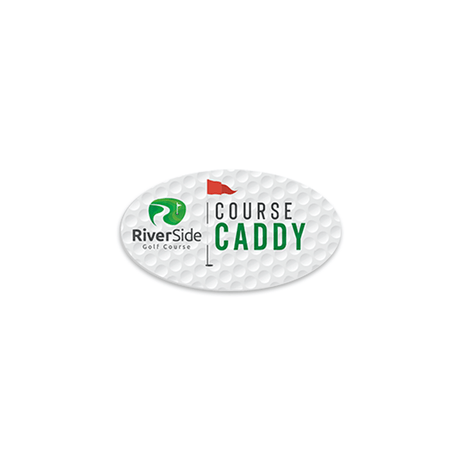 Unisub 3" x 1.5" Oval Sublimation FRP Name Badge - Gloss White - HeatPressNation