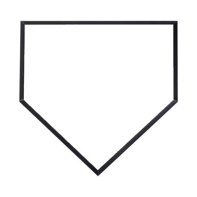 Unisub 6" x 6" Small Homeplate Sublimation MDF Plaque - Gloss White/Black Back - HeatPressNation