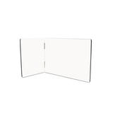 ChromaLuxe Sublimation Hardboard Hinged Photo Panels - Gloss White/Black Back 7" x 5" and 5" x 3.5" - HeatPressNation