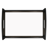 Unisub 17.125" x 11.375" Large Espresso Serving Tray - w/ Sublimatable Hardboard Insert - Gloss White/Raw Back - HeatPressNation