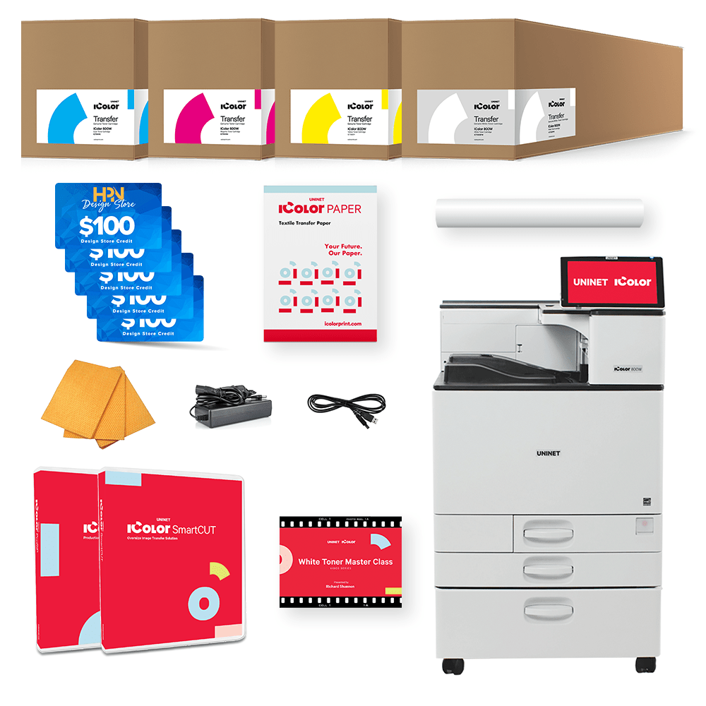 Uninet IColor 800W White Toner DTF Printer Starter Bundle - HeatPressNation