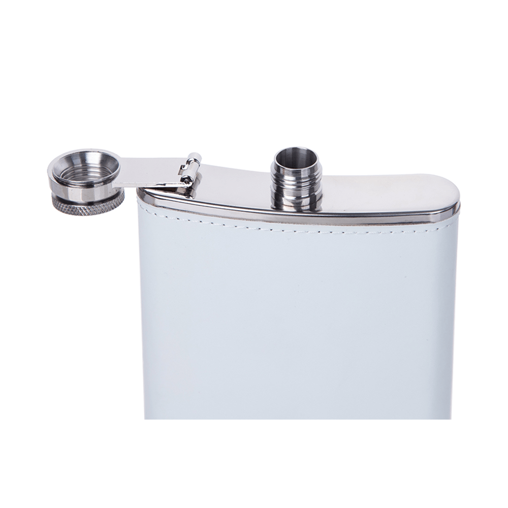 HPN SubliCraft 8 oz. Stainless Steel Flask with Sublimation PU Cover - HeatPressNation