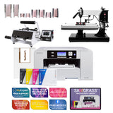Sawgrass SG500 Sublijet Sublimation Printer with Signature Series 16" x 20" Swing-Away Heat Press and 8-in-1 Mug Press