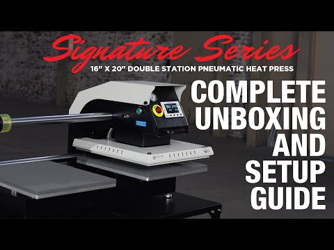 HPN Signature Series 16" x 20" Double Station Pneumatic Heat Press Stand Bundle