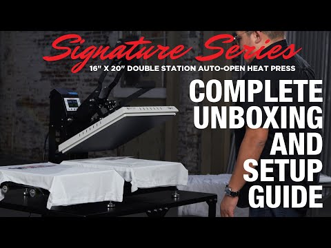 HPN Signature Series 16" x 20" Double Station Auto-Open Heat Press Stand Bundle