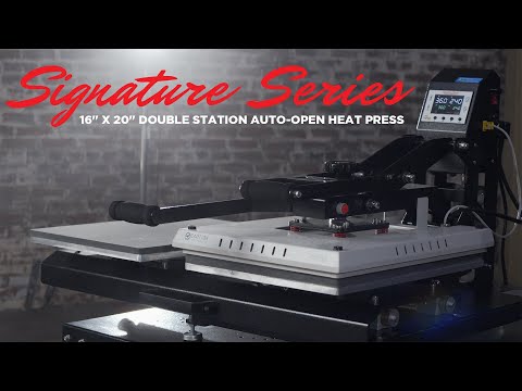 HPN Signature Series 16" x 20" Double Station Auto-Open Heat Press Stand Bundle