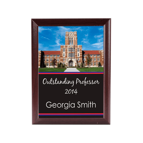 Unisub 8" x 10" Cherry Sublimation MDF Plaque with Ogee Edge - HeatPressNation