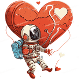 Astronaut Love Design - HeatPressNation