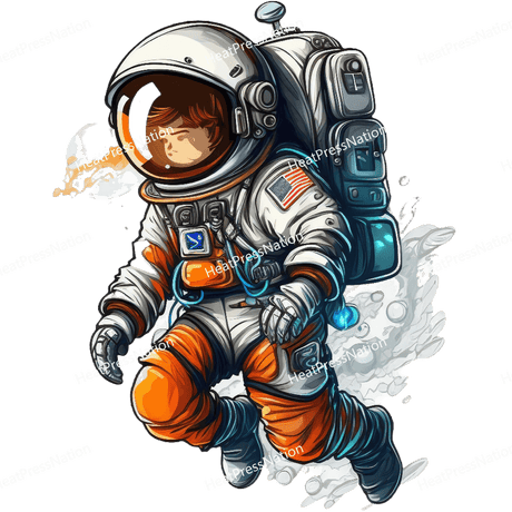 Astronaut Floating Space Design - HeatPressNation