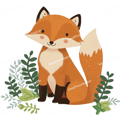 Forest Fox Cartoon Design - HeatPressNation