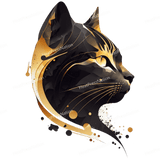 Golden Dark Cat Design - HeatPressNation