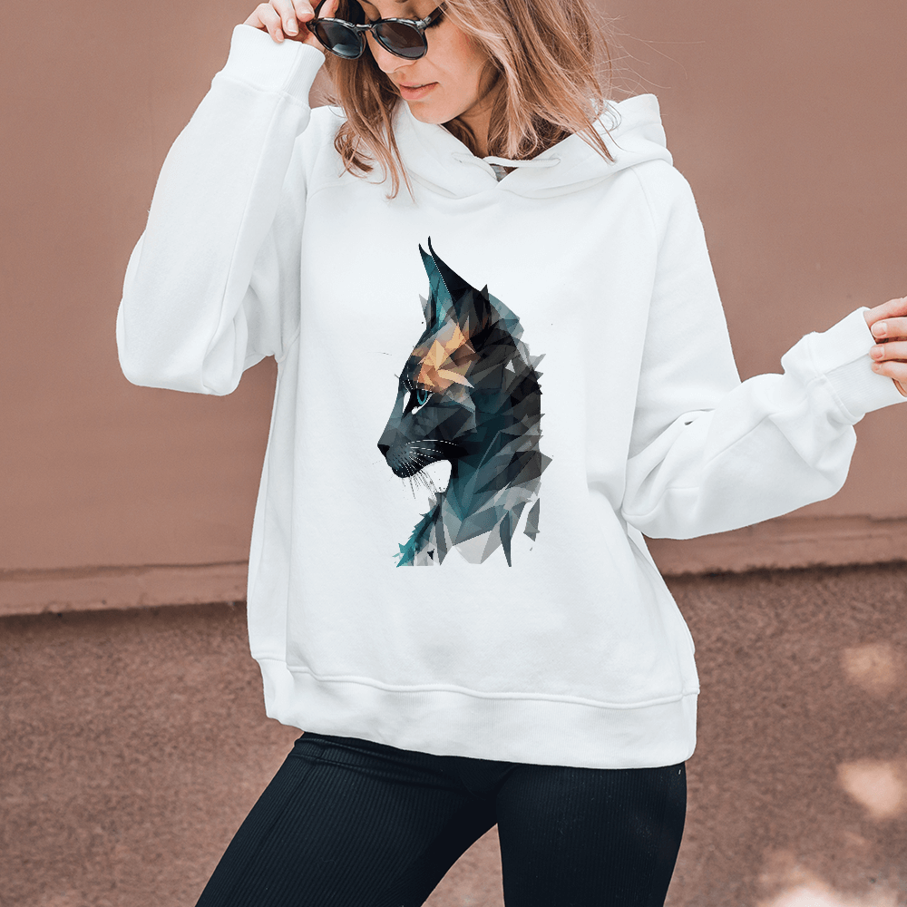 Geometric Dark Cat Design - HeatPressNation