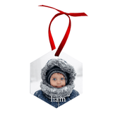 Unisub 2.6" x 3" Hexagon Sublimation Aluminum Ornament - HeatPressNation