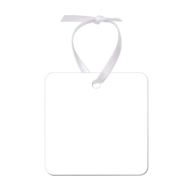 Unisub 2.75" x 2.75" Square Sublimation Aluminum Ornament - HeatPressNation