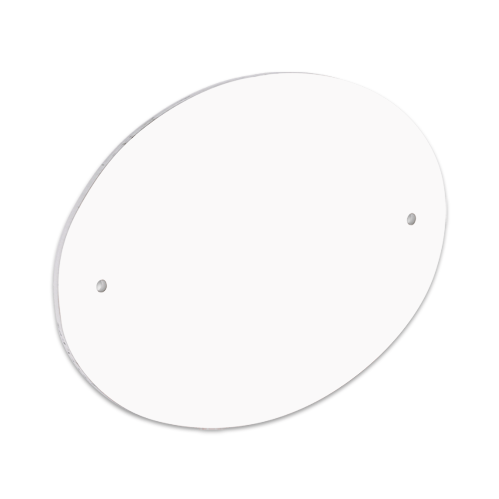 Unisub 3.5" x 5" Oval Sublimation FRP Door Sign with Pre - Drilled Holes - HeatPressNation
