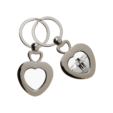 HPN SubliCraft Double Heart Sublimation Key Ring - 20 per Case - HeatPressNation