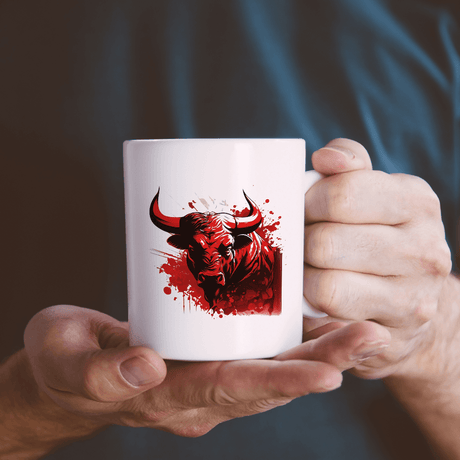 Dark Red Bull Design - HeatPressNation