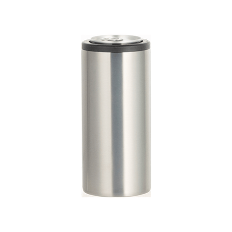 HPN SubliCraft Silver Sublimation Stainless Steel Can Cooler for Skinny 12 oz. Cans - HeatPressNation