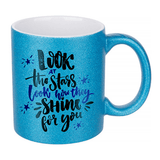 HPN SubliCraft 11 oz. Glitter Sublimation Ceramic Mug - 36 per case - HeatPressNation