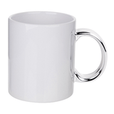 HPN SubliCraft 11 oz. Plated Handle Sublimation Ceramic Mug - 36 per case - HeatPressNation