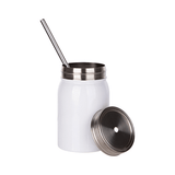 HPN SubliCraft 17 oz. Sublimation Stainless Steel Mason Jar with Straw - HeatPressNation
