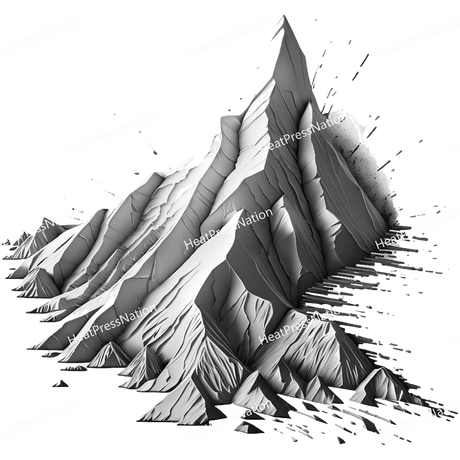 Grayscale Mountain Design - HeatPressNation