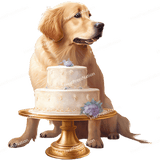 Dog with Cake Design - HeatPressNation