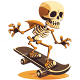 Skateboarding Skeleton Design - HeatPressNation