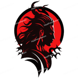 Red and Black Warrior Design - HeatPressNation