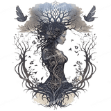 Goth Tree Girl Design - HeatPressNation