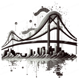 Monochrome Long Bridge Design - HeatPressNation