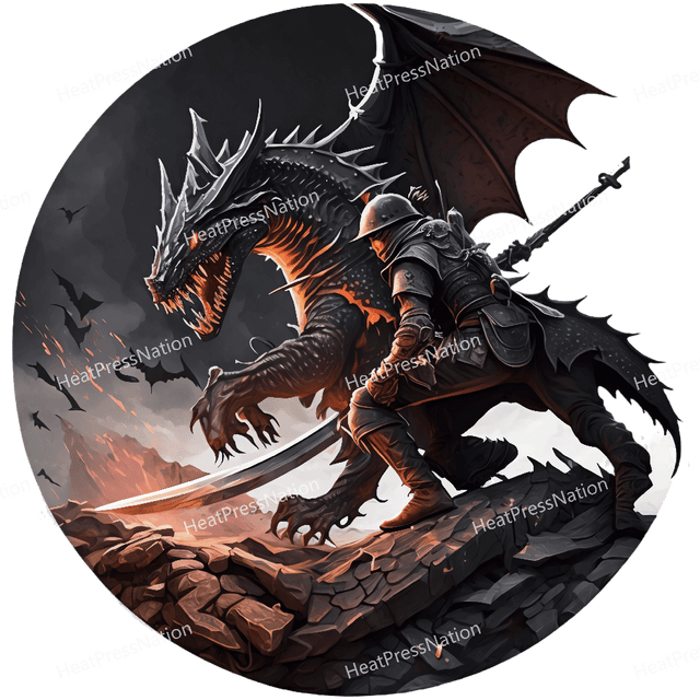 Dragon Fighting Design - HeatPressNation