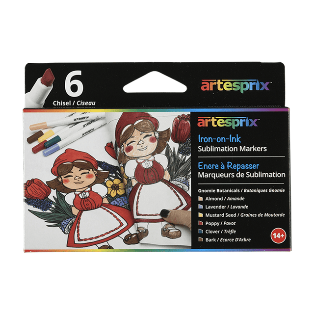 Artesprix Gnomie Botanical Sublimation Permanent Thermal Heat Transfer Markers (6 ct) - HeatPressNation