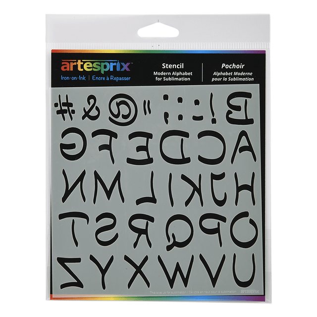 Artesprix Sublimation Marker Stencil - Modern Alphabet - 6" x 6" - HeatPressNation