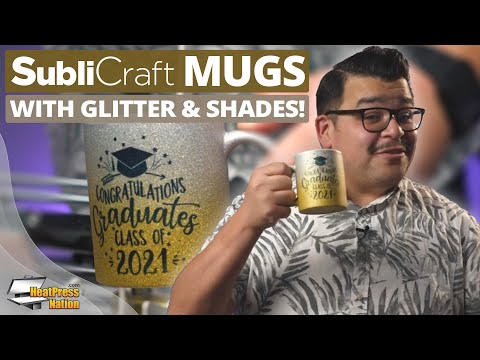 HPN SubliCraft 11 oz. Glitter Gradient Sublimation Ceramic Mug - 12 per case