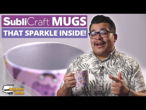HPN SubliCraft 11 oz. Inner Sparkle Sublimation Ceramic Mug - 12 per case